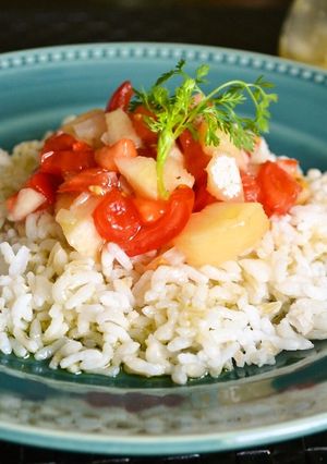 ピーチサルサと亜麻仁油でひんやり 夏ご飯-レシピのメイン写真