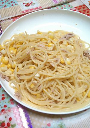 コーンツナパスタ-レシピのメイン写真