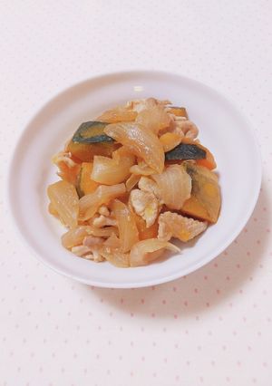 〖南瓜と豚肉の煮物*バター風味〗-レシピのメイン写真