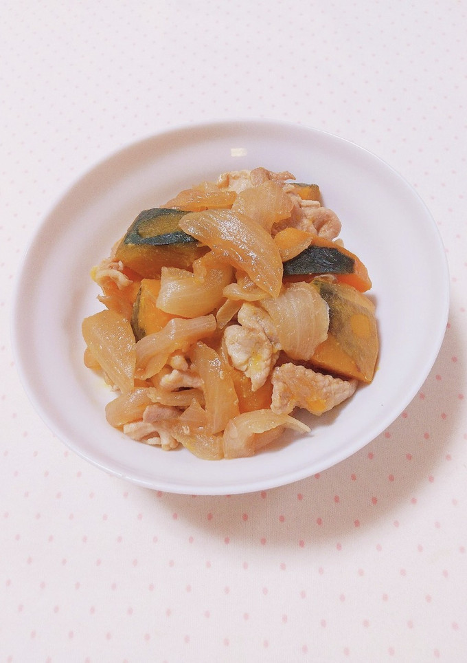 〖南瓜と豚肉の煮物*バター風味〗-レシピのメイン写真