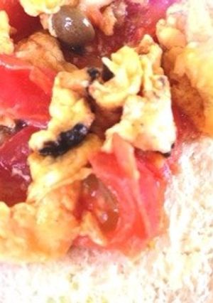 トマトとしめじの簡単朝食-レシピのメイン写真