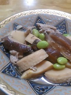 たけのこと豚肉としいたけの煮物-レシピのメイン写真