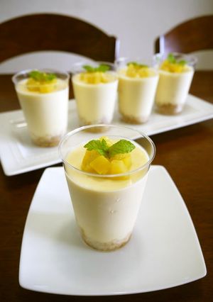 黄桃のヨーグルトクリームムース♪-レシピのメイン写真