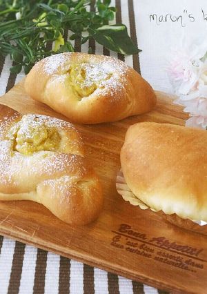 HBで簡単♡たっぷりバナナクリームパン-レシピのメイン写真