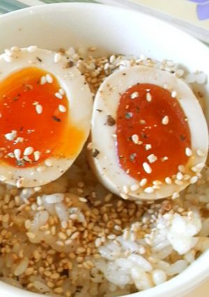 失敗なし!!焼肉のタレで♪味付け卵丼♡-レシピのメイン写真
