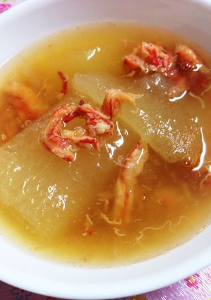 夏バテに！冬瓜とカニ缶のあんかけスープ♪-レシピのメイン写真