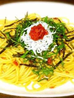 暑い日にあっさり!梅と大葉の冷製パスタ-レシピのメイン写真