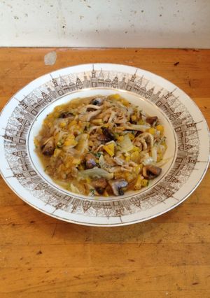 キノコとカボチャの炒め煮-レシピのメイン写真
