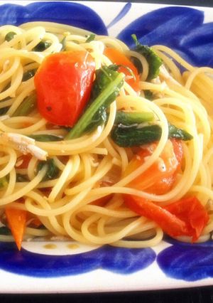 残り物でパパッと！トマト&しらすのパスタ-レシピのメイン写真