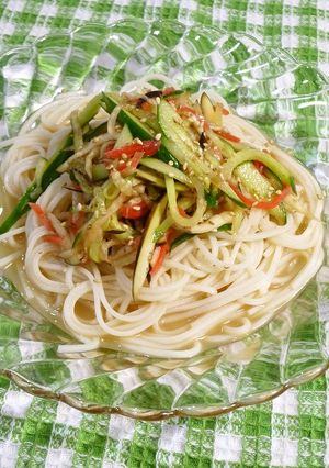 冷やし中華（わさびレモンpon酢味）-レシピのメイン写真