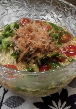 夏バテに！パパッとトマトそうめん-レシピのメイン写真