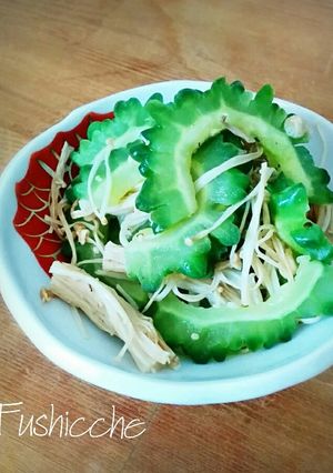 レンジで簡単♥ゴーヤとエノキのレモン和え-レシピのメイン写真