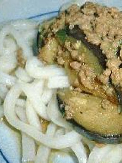 ナスとひき肉のドライカレーうどん-レシピのメイン写真