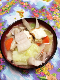 豚バラ豚汁-レシピのメイン写真
