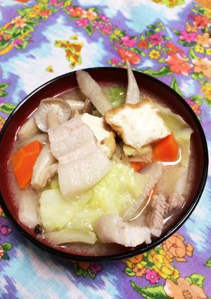 豚バラ豚汁-レシピのメイン写真