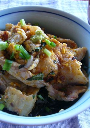 豚ちゃんのお茶漬け炒め丼-レシピのメイン写真