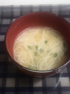 食べてみて!美味しい!味噌汁おそうめん-レシピのメイン写真