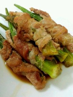 オクラの豚バラ生姜焼き-レシピのメイン写真