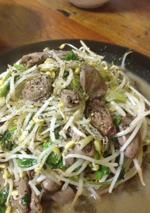 鶏ハツもやしパクチー炒め-レシピのメイン写真