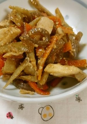 ささみ入り*ごぼうのきんぴら-レシピのメイン写真