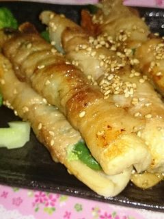 ちくわといんげんの豚バラ巻き-レシピのメイン写真