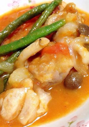 生トマトで☆チキントマト煮込み☆-レシピのメイン写真