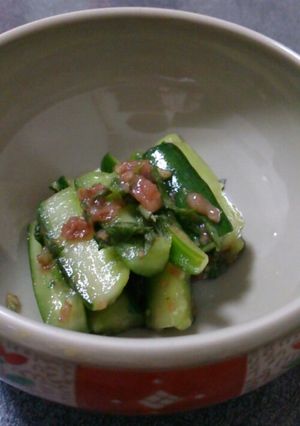 大葉が香る梅きゅうり漬け-レシピのメイン写真