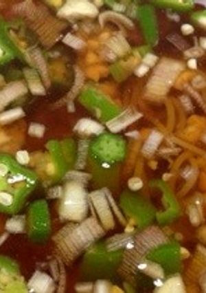 ミョウガとオクラと納豆のネバネバそうめん-レシピのメイン写真
