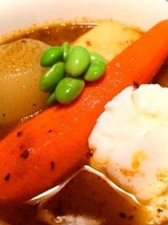 【簡単】電子レンジでヘルシースープカレー-レシピのメイン写真