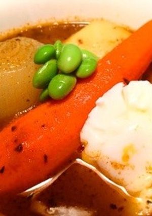 【簡単】電子レンジでヘルシースープカレー-レシピのメイン写真