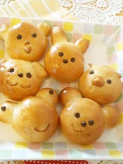 動物♪?♪かぼちゃあんパン-レシピのメイン写真