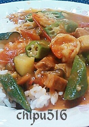 簡単子供が喜ぶ野菜とエビとベーコンカレー-レシピのメイン写真