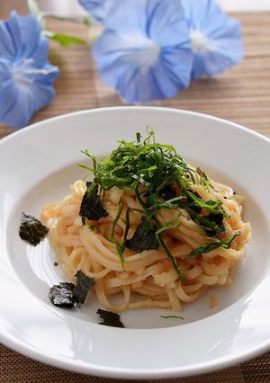 5分で出来る！アマニ油で健康明太子うどん-レシピのメイン写真