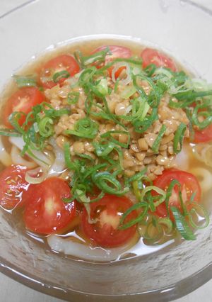 冷水うどんで冷やしおろし納豆うどん-レシピのメイン写真