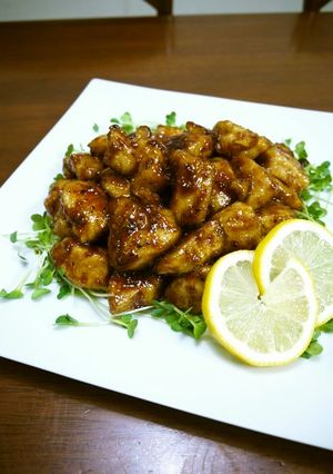 鶏むね肉のレモンバター醤油ソース♪-レシピのメイン写真