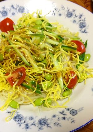 野菜サラダ風❤️冷やし中華麺-レシピのメイン写真