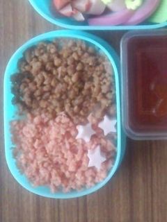 鶏そぼろと鮭の二色弁当♬-レシピのメイン写真