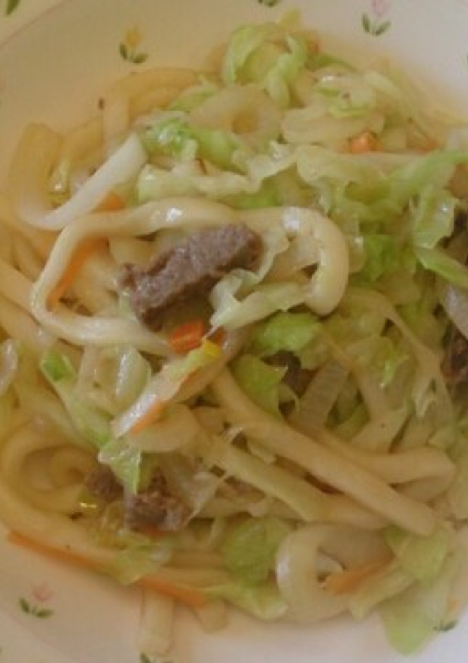 ☆簡単ミートローフリメイク→焼きうどん-レシピのメイン写真