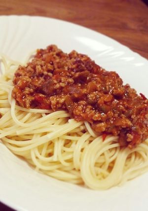 ミートソースパスタ〜簡単～-レシピのメイン写真