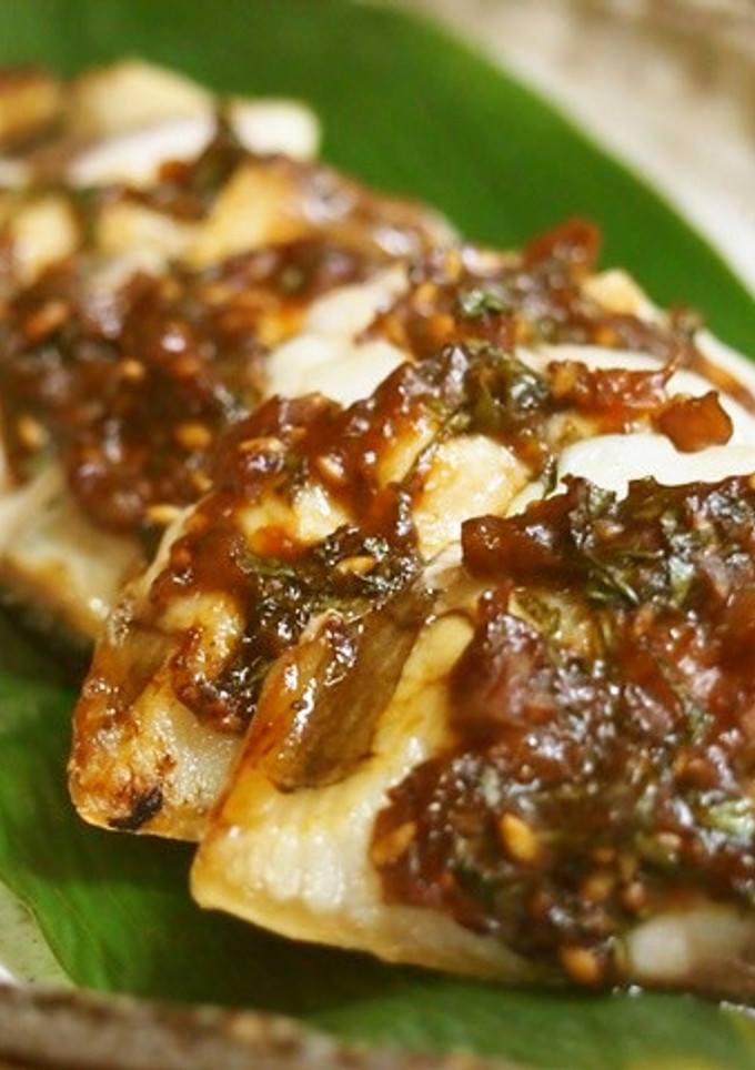 ♡塩サバの梅と甜麺醤乗せ焼き♡-レシピのメイン写真
