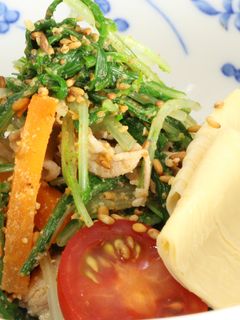シャキシャキ!!京水菜の金ごま和え-レシピのメイン写真