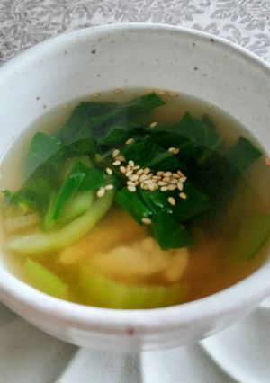 チンゲンサイと鶏ささ身の中華スープ-レシピのメイン写真