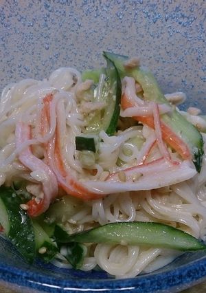 ゴママヨそうめんサラダ-レシピのメイン写真