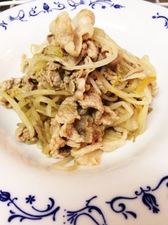 豚コマともやしの蒸し焼き♪塩レモン味-レシピのメイン写真
