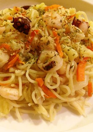 旨味たっぷり☆簡単シーフード塩焼きそば-レシピのメイン写真