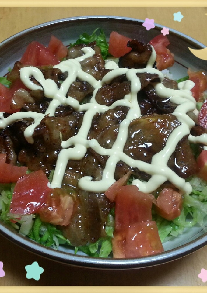 簡単スタミナ豚丼♡サラダ蒲焼風-レシピのメイン写真
