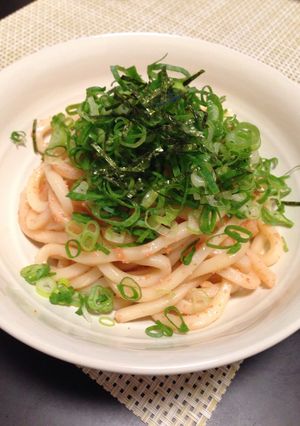ねぎたっぷり!簡単たらこうどん-レシピのメイン写真