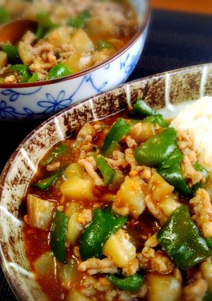*なす&ピーマンと豚ひき肉の麻婆炒め*-レシピのメイン写真