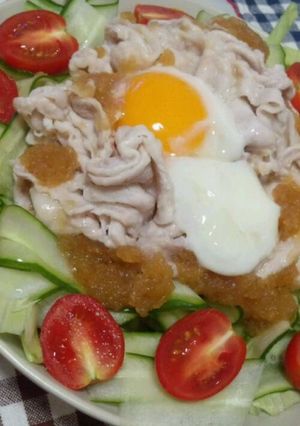 さっぱりヘルシー 野菜たっぷり冷しゃぶ☆-レシピのメイン写真