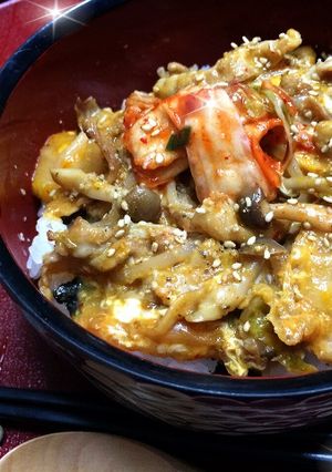 簡単♪豚キムチ丼★15分★卵がトロ〜ン♡-レシピのメイン写真